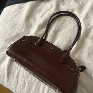 Coach Dark Brown Leather Shoulder Bag